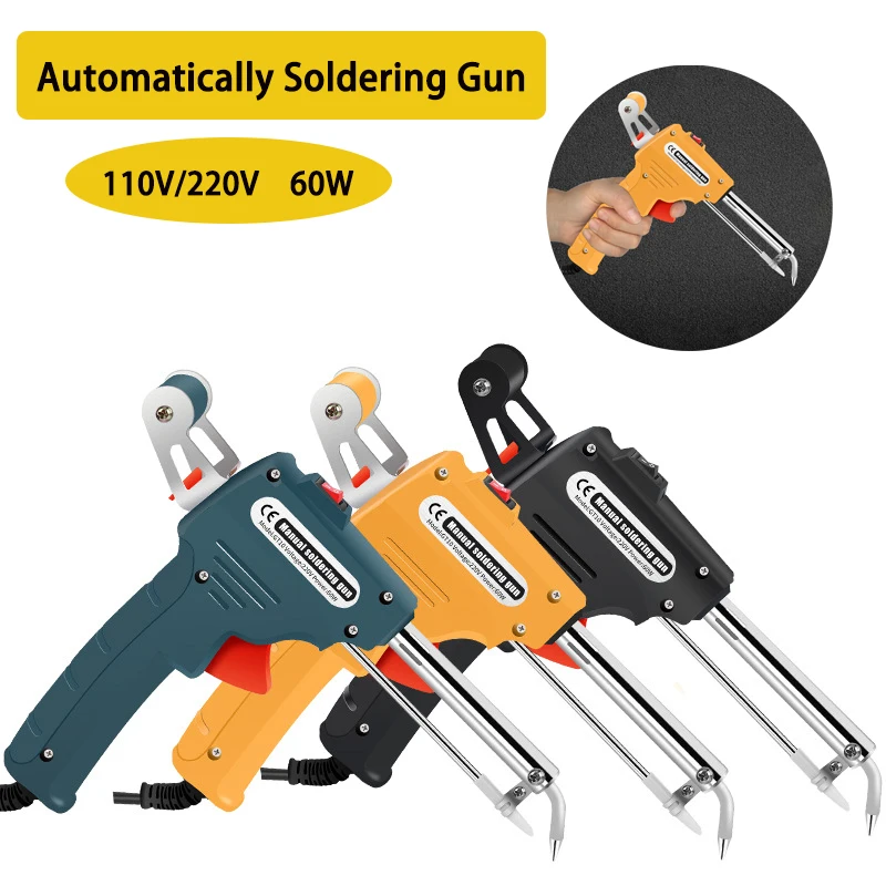 Automatically Soldering Gun 110V/220V 60W Hand-Held Internal Heating Automatically Send Tin Gun Welding Repair Tools Solder Gun