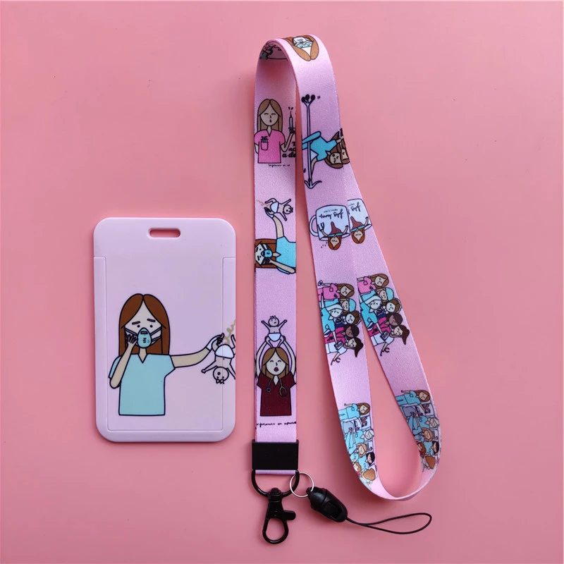 Krankenschwester Arzt Lanyard Ausweishalter Lanyard Mädchen Ausweishalter Umhängebänder Frauen Ausweishalter Schlüsselanhänger Zubehör – Detail 9