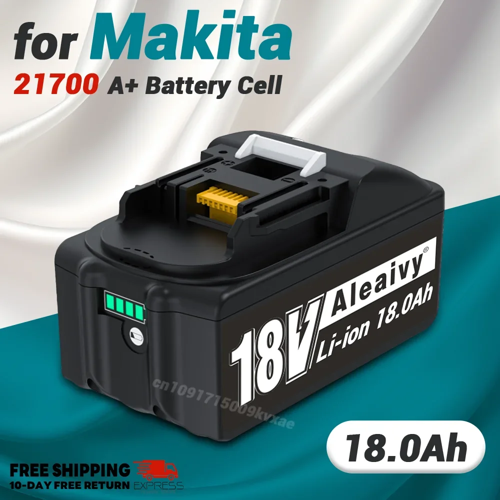 

For Makita 18V 21700 A+ Cell Battery 18Ah rechargeable battery Compatible BL1830 BL150B BL1860B Battery Hammer Drill Power Tools