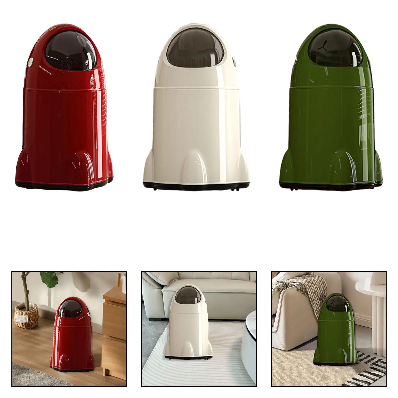Large Capacity Trash Can with Wheels Tall,Decorative Luxury with Lid, Covered Waste Basket Garbage Bin,