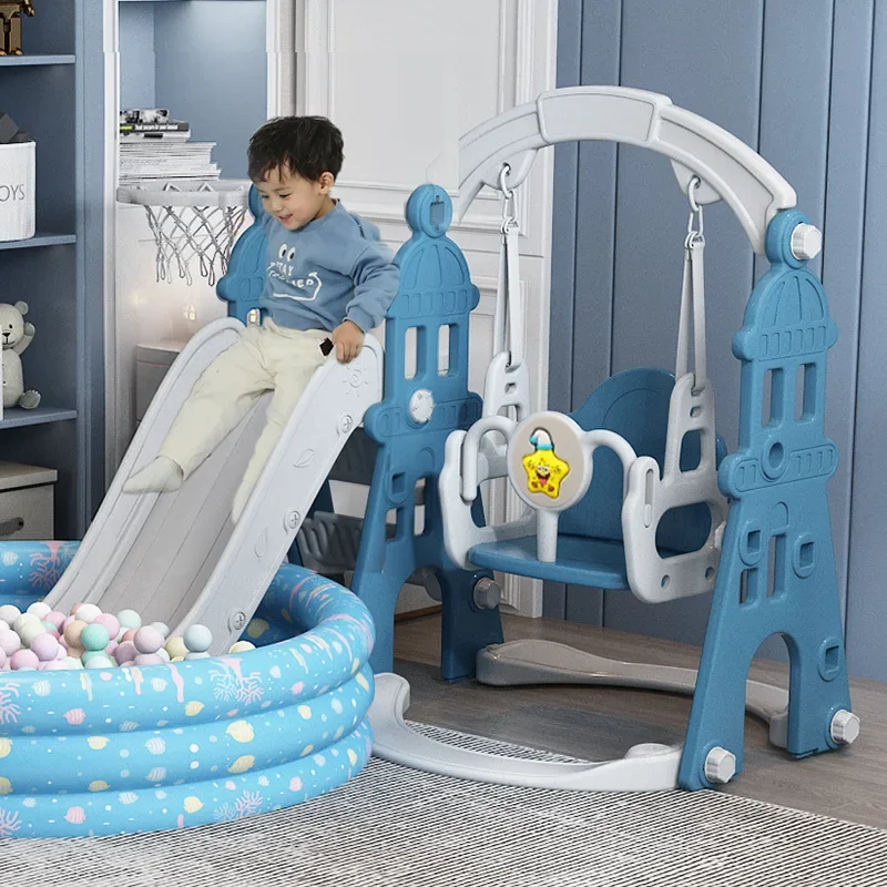 New wholesale toddler high quality indoor baby plastic sliding toys kids slides for children playground and swing play set