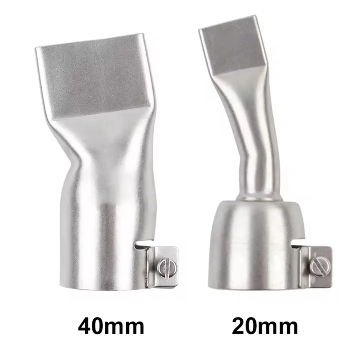 

(ABKM) Плоское сварочное сопло 20/40 мм из нержавеющей стали для термофена с 2 сварочными стержнями, пластиковый инструмент для сварки горячим воздухом