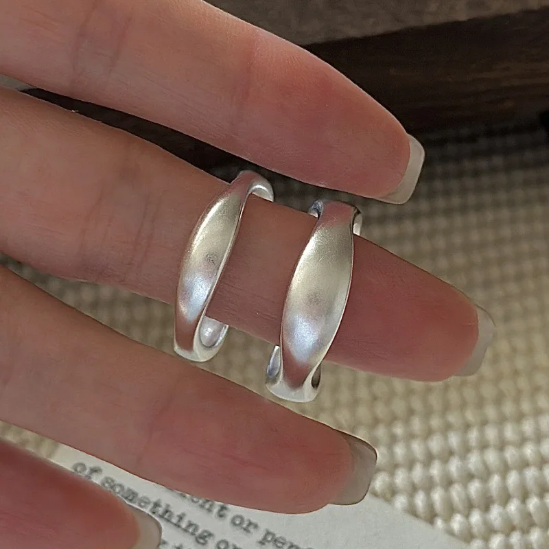 925 Sterling Silver Rings for Women Men Couple Minimalist Handmade Sparckling Narrow Ring Party Jewelry Gift Prevent Allergy - view 2