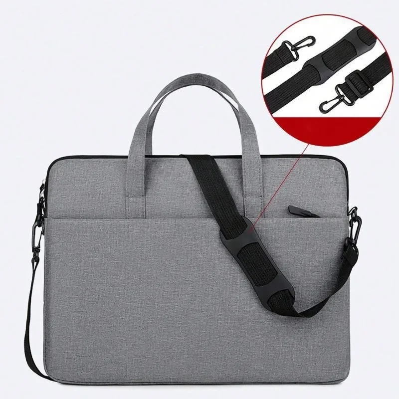 Nuova borsa per laptop MacBook transfrontaliera, borsa a tracolla singola per pendolari d'affari in tinta unita