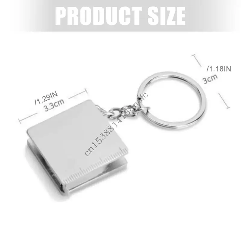 594F Compacts 130cm Keychain Tape Measure Strong Metal Construction Accurate Scale