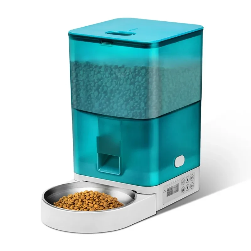 4L Large Capacity Automatic Pet Food Dispenser with APP Control Voice Playback Dog Feeder