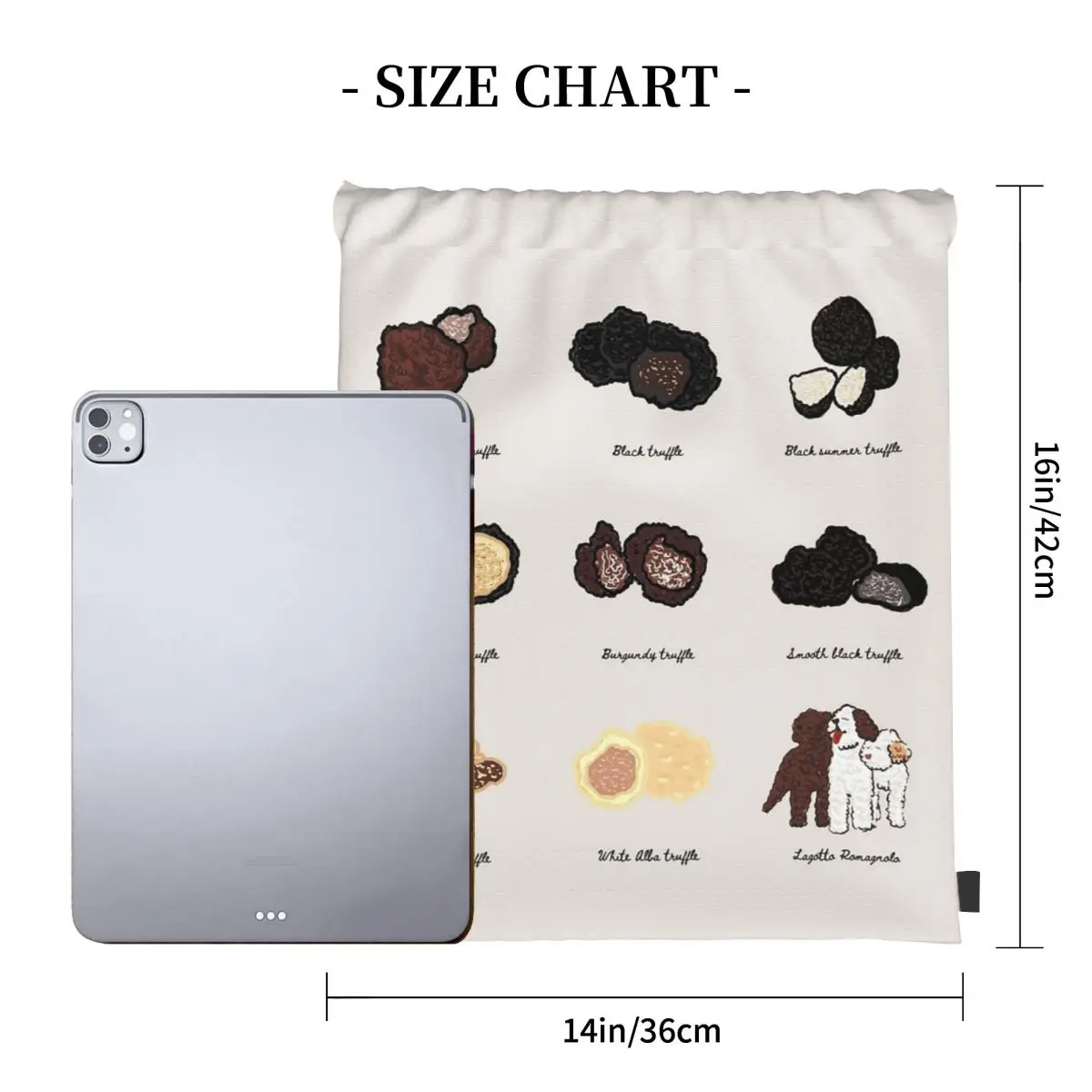 Truffle Hunter Backpacks Casual Portable Drawstring Bags Sports Bag Book Bags For Man Woman School