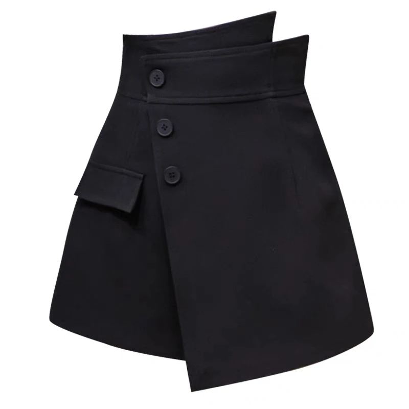 Ins Spring Summer Women Skirt Shorts Irregular Design Suiting Short Pants Europe American OL High Waist Lady Skirts