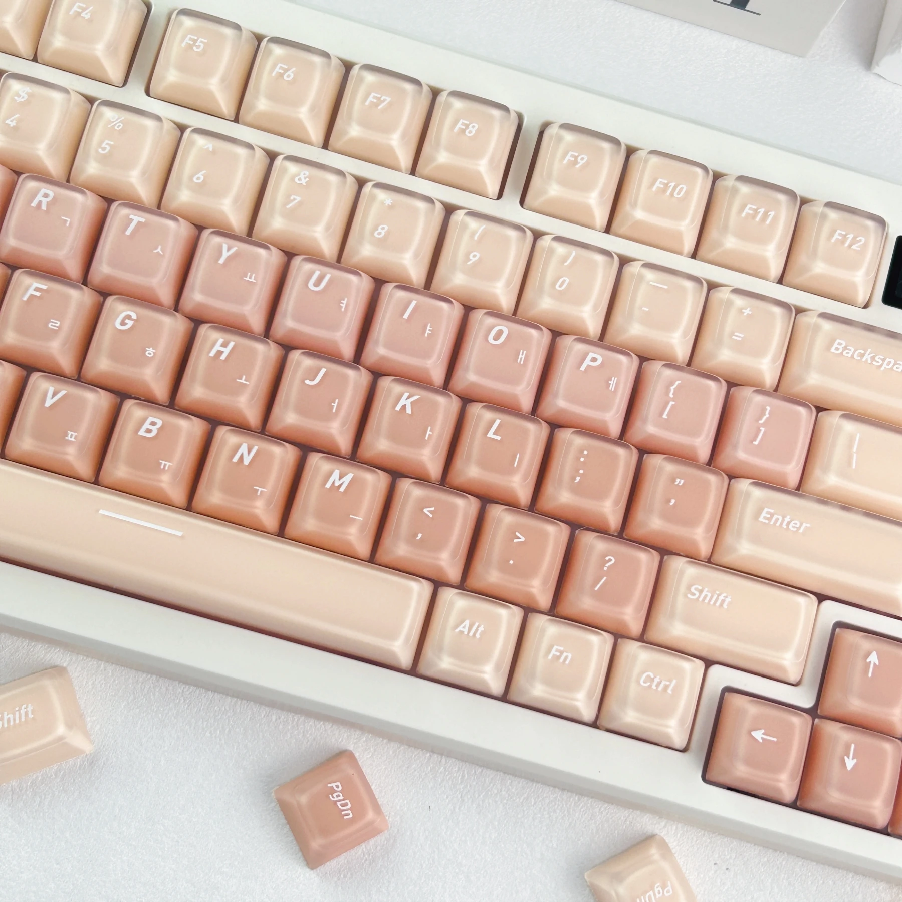 MAIMOOO Korean/Russian Keycap Cherry Profile Liquid Foundation 2.0 Matte Jelly Texture Pudding Keycaps for Mechanical Keyboard