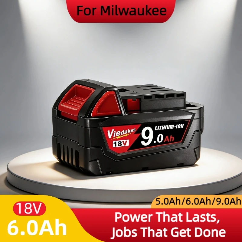 

️New 18V Battery 9000mAh Rechargeable Battery For Milwaukee 18V battery for M18 high energy 48-11-1865 48-11-1850 48-11-1840✚