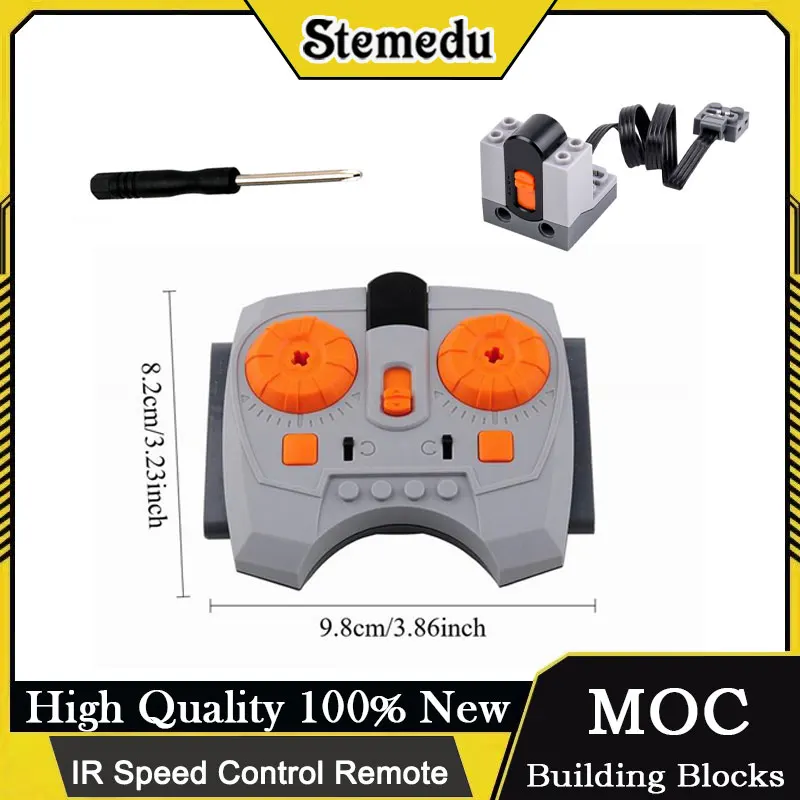 Technical Parts Power Functions Set 8879 IR Speed Adjustable Remote Control 8884 IR Receiver Compatible with Motor Car Train Toy
