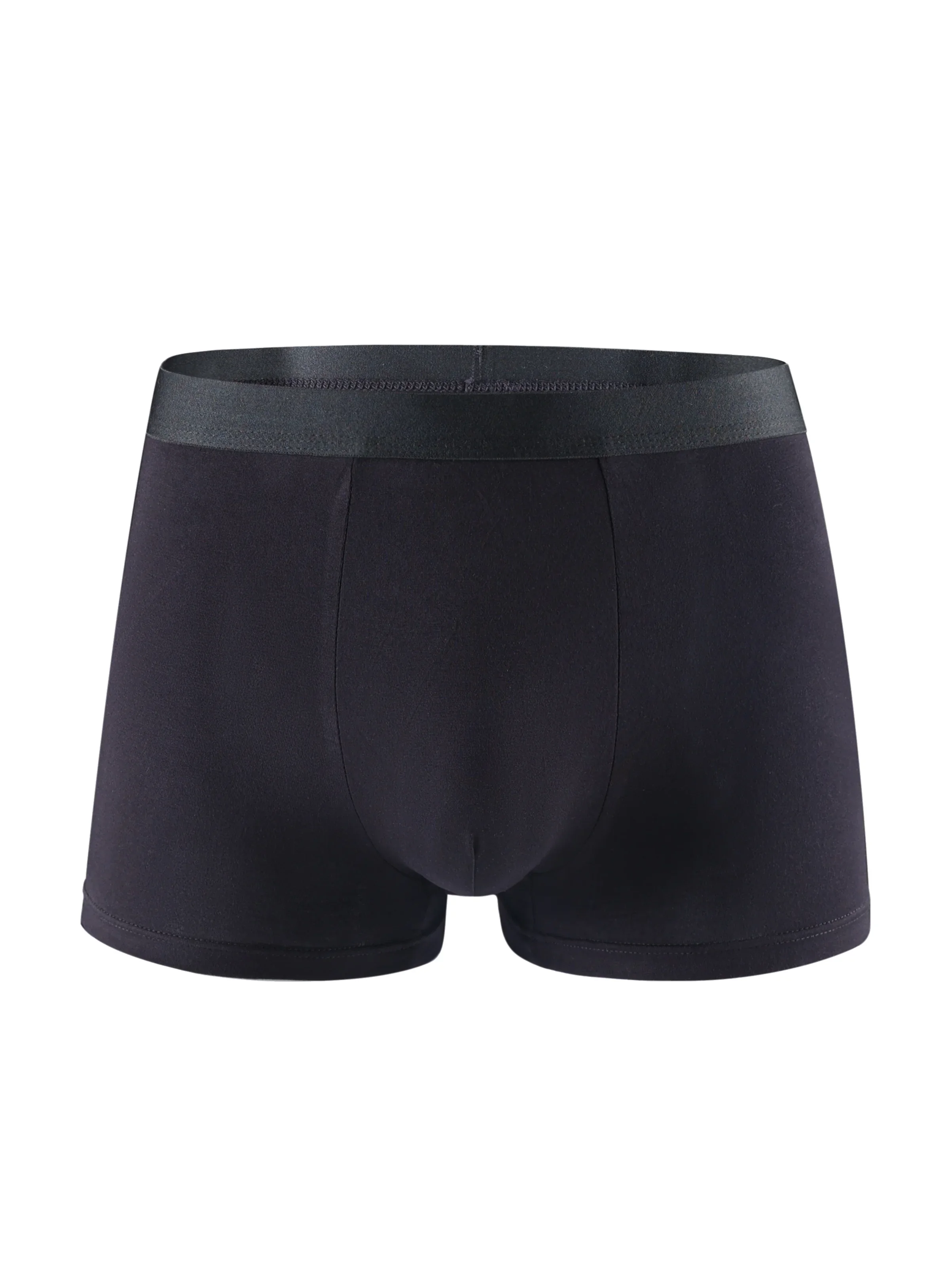 4-piece set of bamboo fiber men's flat underwear solid color comfortable and casual all season universal men's sports underwear
