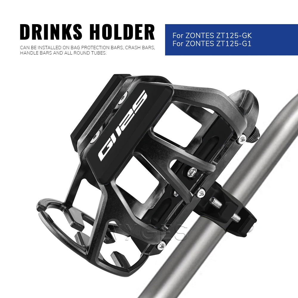 For ZONTES ZT125-GK ZT125GK ZT 125 GK ZT125-G1 ZT125G1 Motorcycle Beverage Water Bottle Cage Drinks Holder Water Cup Holder