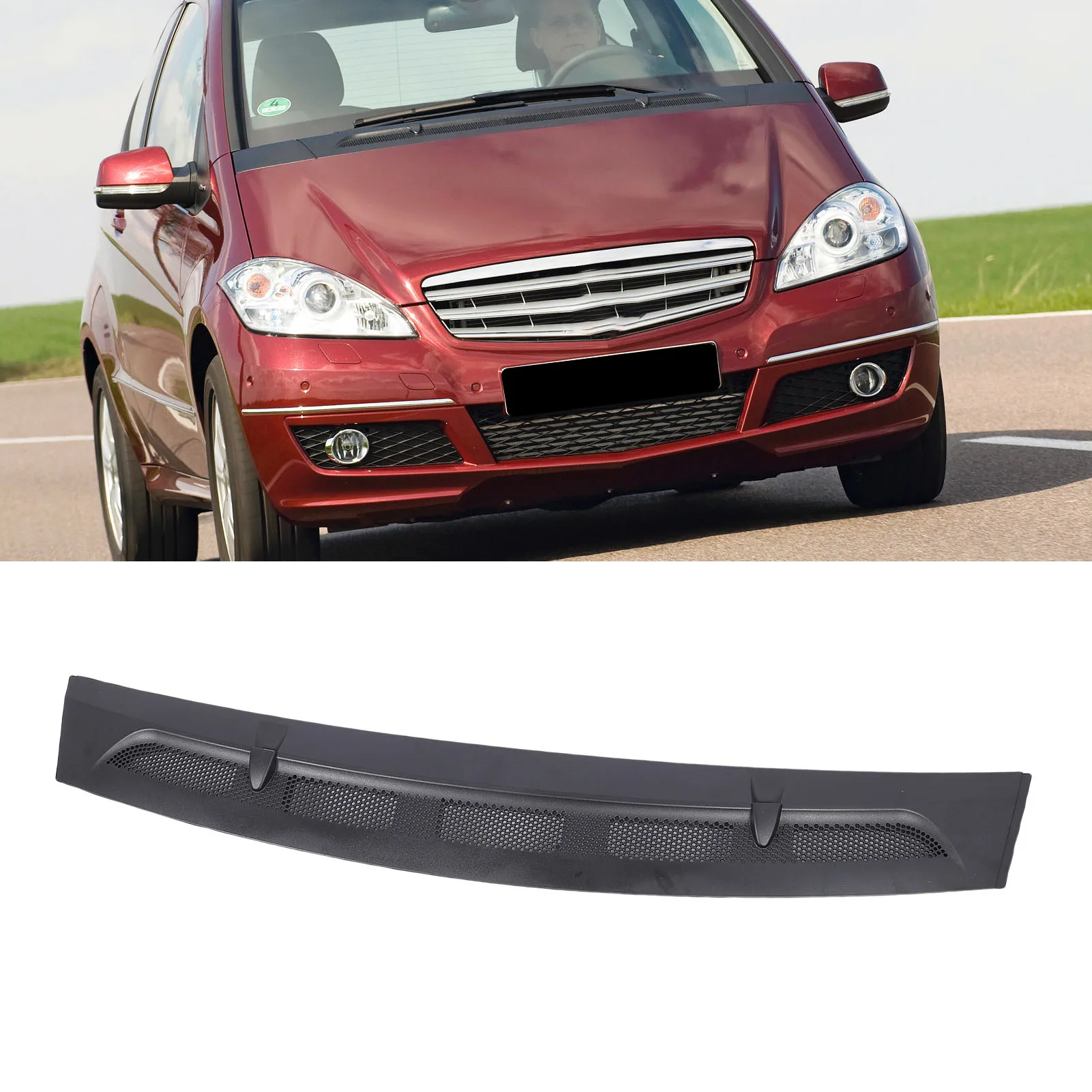 

Hood Vent Grille Cover A1698360018 Hood Middle Vent Grille Trim Anti Fade Replacement for A-Class W169 B-Class W245 for Car