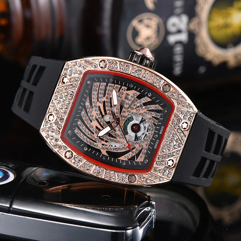 YFY fashion luxury diamond-studded unisex quartz watch