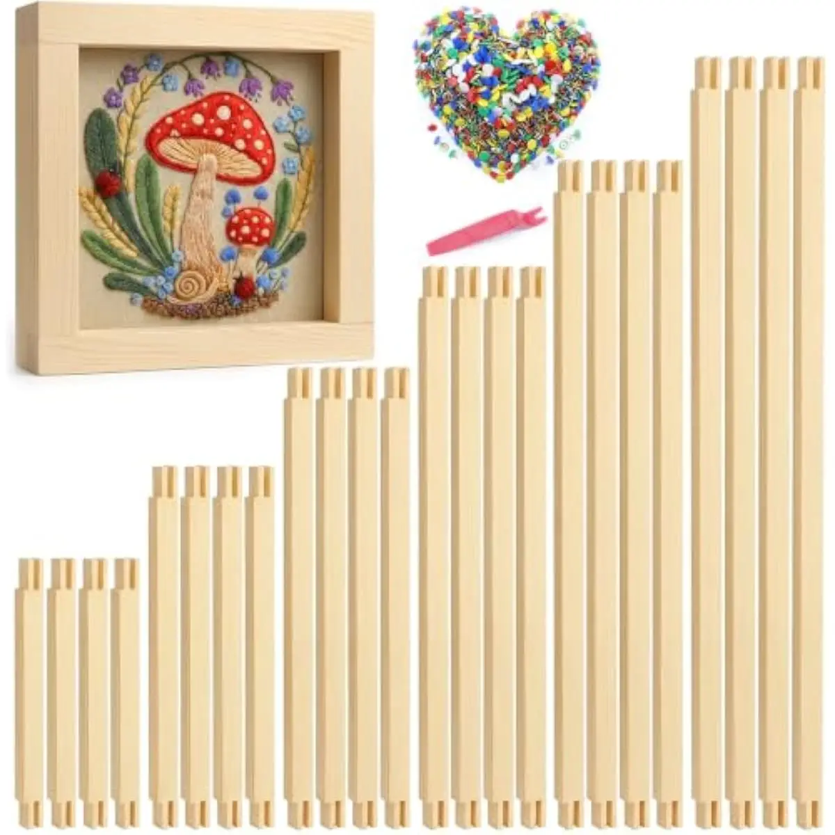 24Pcs Stretcher Bars for Needlework Needlepoint DIY Embroidery Frame Kit