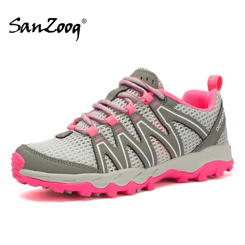 Spring Summer Outdoor Women Men Trekking Hiking Shoes Sneakers Trail Running Shoes Mountain Climbing Anti-Skid Breathable