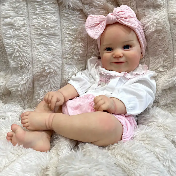 NPK 24'' Unassembled  Maddie DIY Doll Parts Reborn Doll Kit Hand Painted 3D Skin with Visible Veins Body and Eyes Include