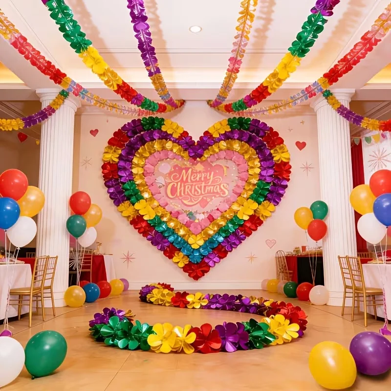 Plastic Ceiling Garlands,Are Decorated with Hanging Vortex and Various Colors,Perfect for Parties,Christmas, Weddings view 3
