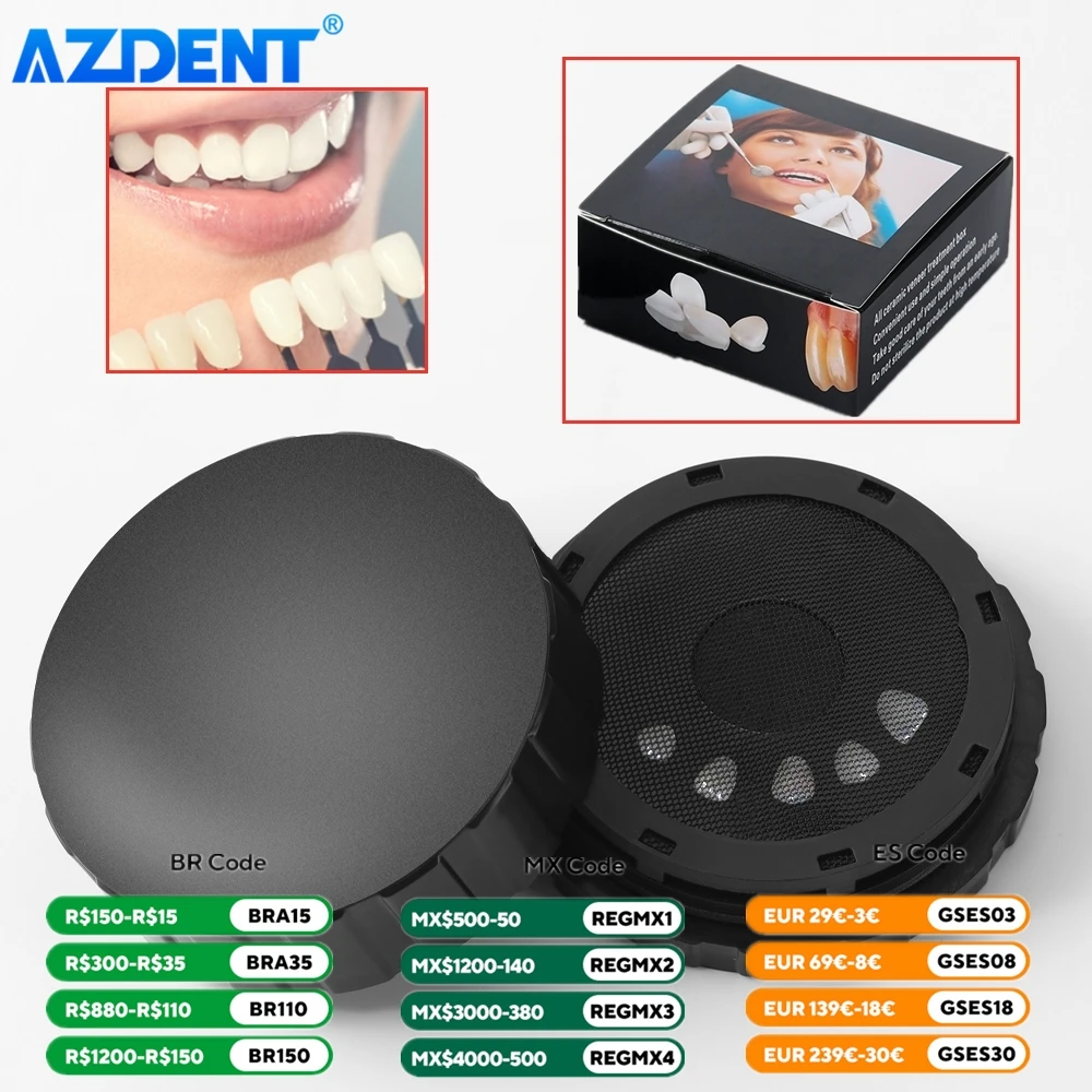 AZDENT Dental Veneer Pretreatment Patch Tooth Treatment Box All Ceramic Veneer Denture Storage Box for Dentists Dentistry