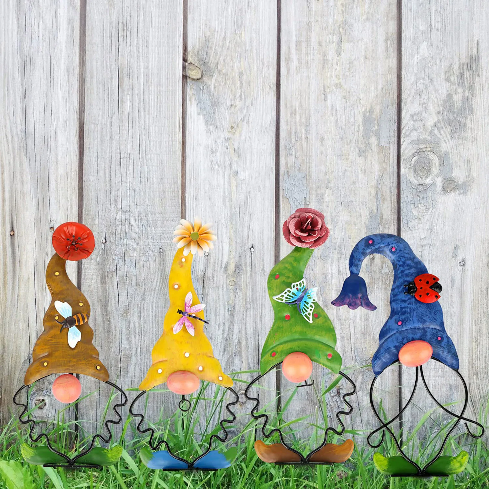 

Metal Dwarf Ground Inserted Outdoor Flower Pot Decoration Metal Courtyard Ornaments Tools Home Garden Supplies Garden Decoratio