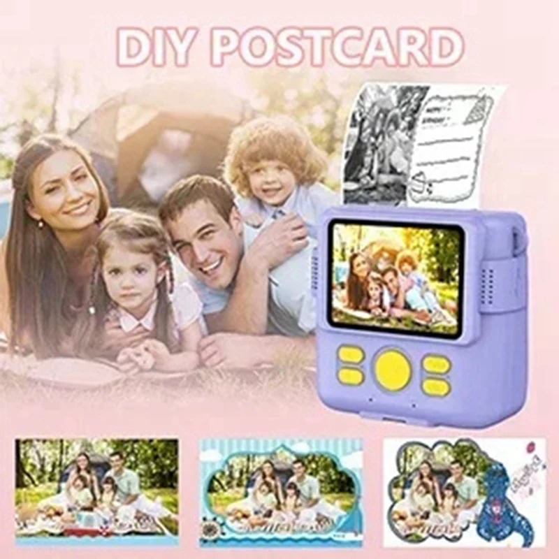 Portable Thermal Printing Camera Mini Fashion Children's Gift Without 32G Memory Card For Instant Automatic Focusing