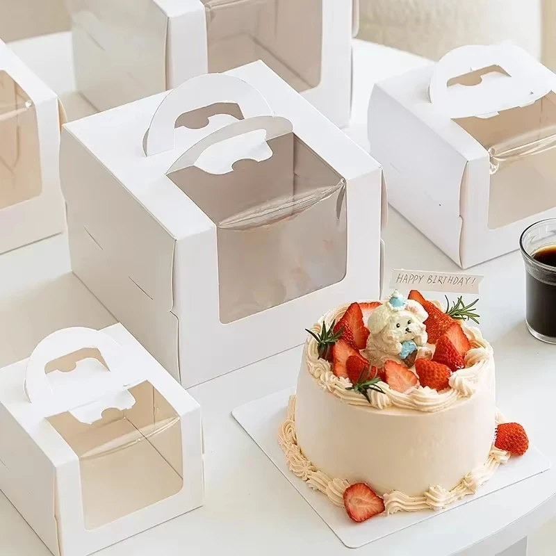 4-inch cake packaging box, candy biscuit box, birthday party, wedding Valentine's Day cake gift packaging box, gift cake tray view 5