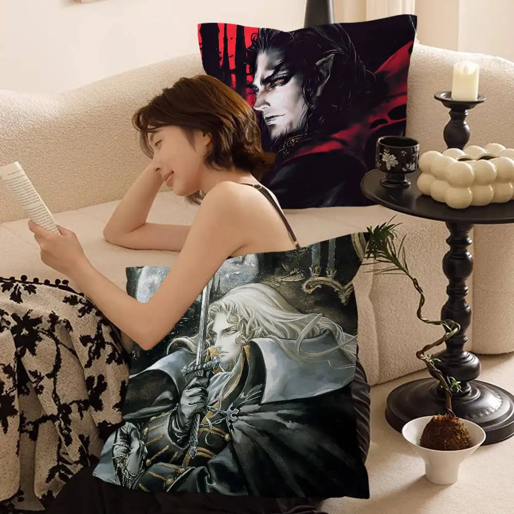 Castlevania Anime Game Pillow Gift Home Office Decoration Bedroom Sofa Car Cushion Cover case 45x45