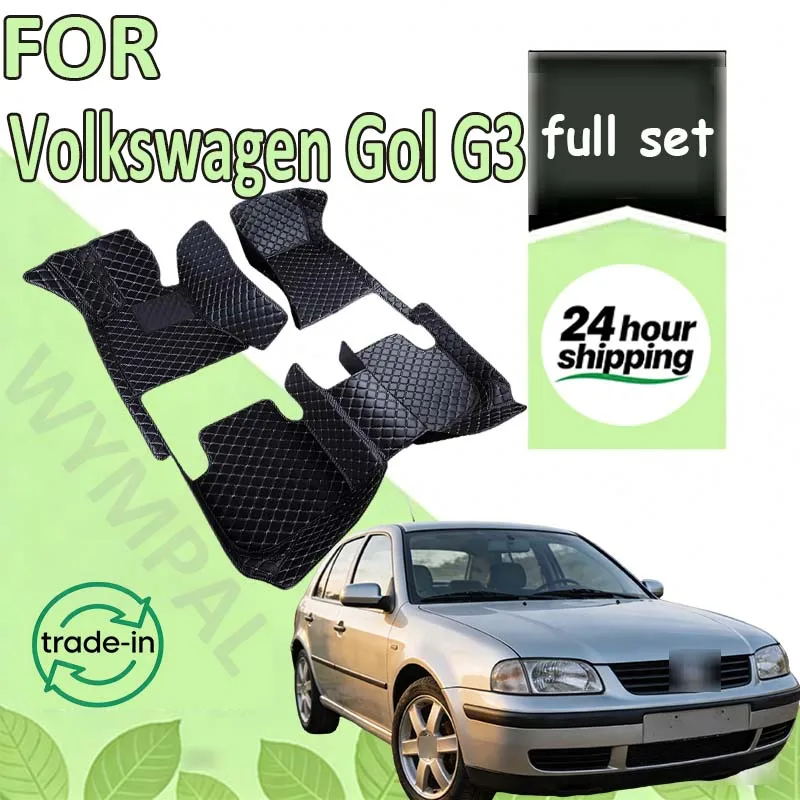 Tapete do carro para Volkswagen Gol G3 2000 2001 2002 2003 2004, 4 Portas de Couro Diamante, Luxury Woman Foot Pad, Auto Acessório Tapete
