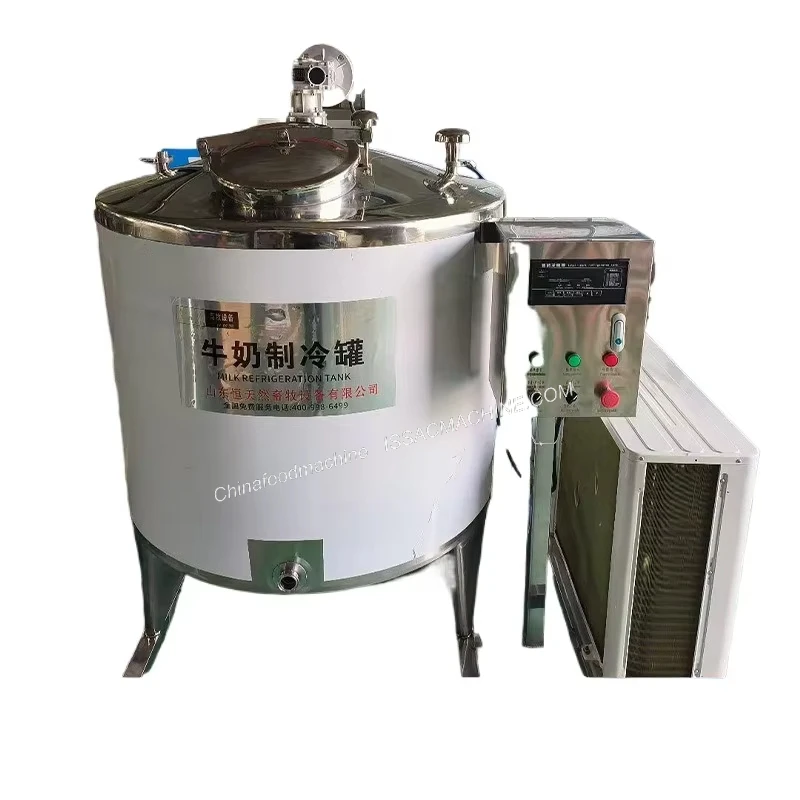 Vertical Cooler Food Grade Stainless Steel Direct Cooling Refrigerated Tank Goats Pasteurized Milk Production Equipment