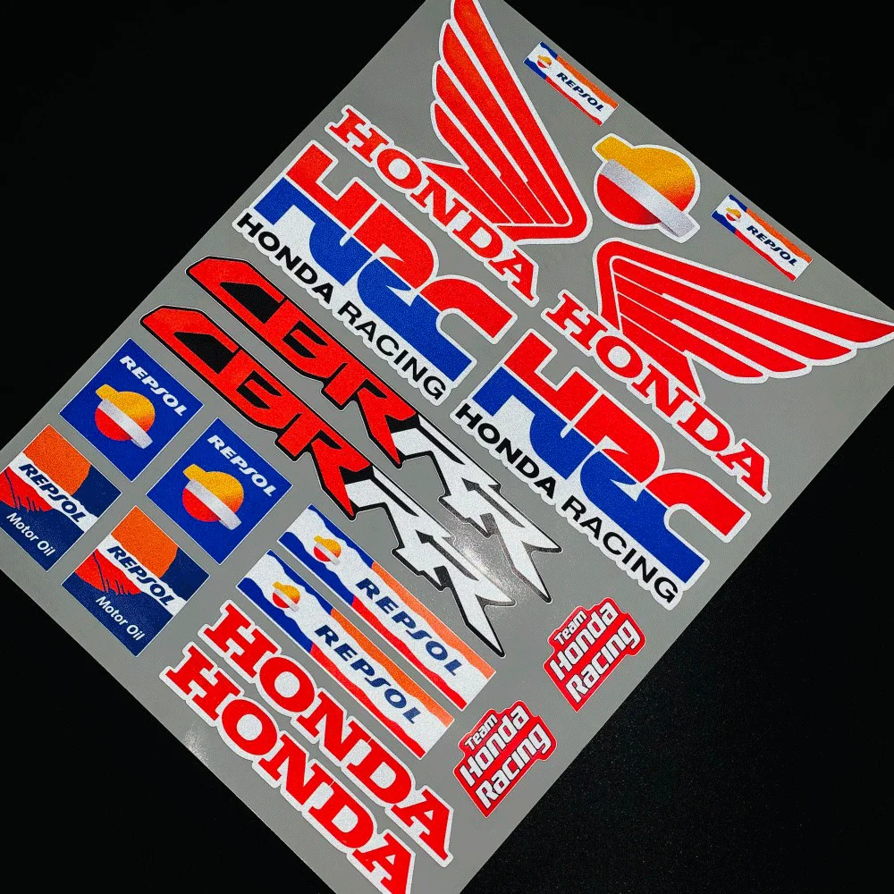 Motocross Graphic Sticker Set, Bold Racing Logo Decals, for Motorcycle Scooter ATV UTV Helmet Fairing Decoration Parts - view 6