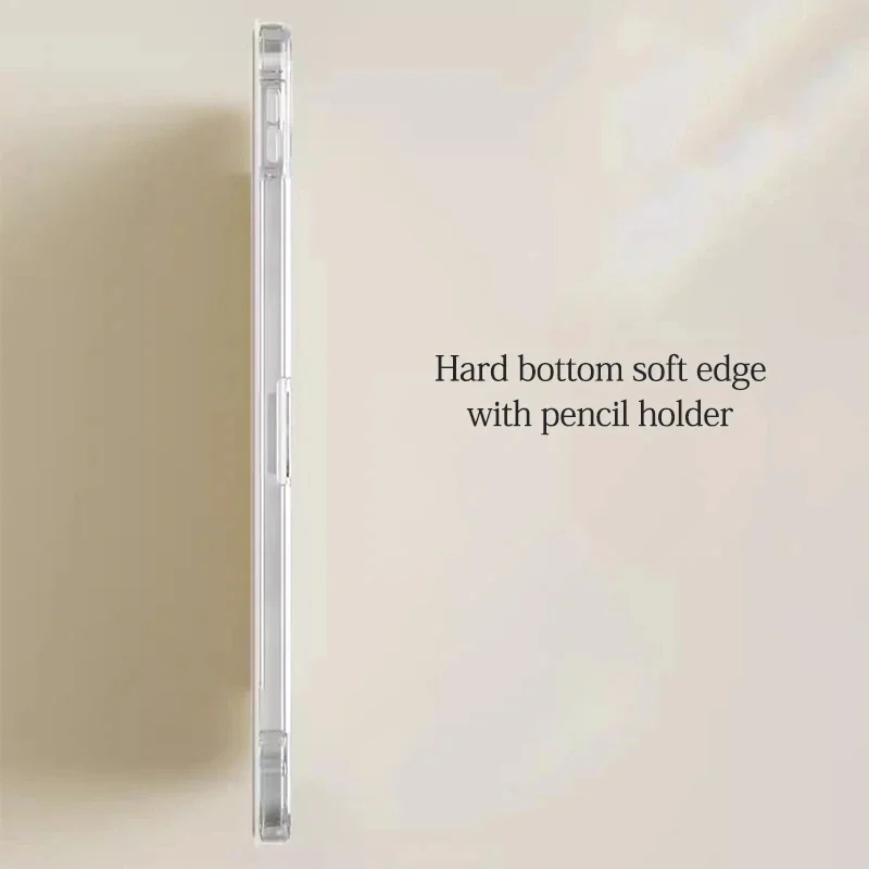 Capa para com suporte de lápis ipad pro 11 2024 m4 pro 13 12.9 5th 6th geração m2 11 polegadas capa inteligente air 13 2024 air 11 10.9