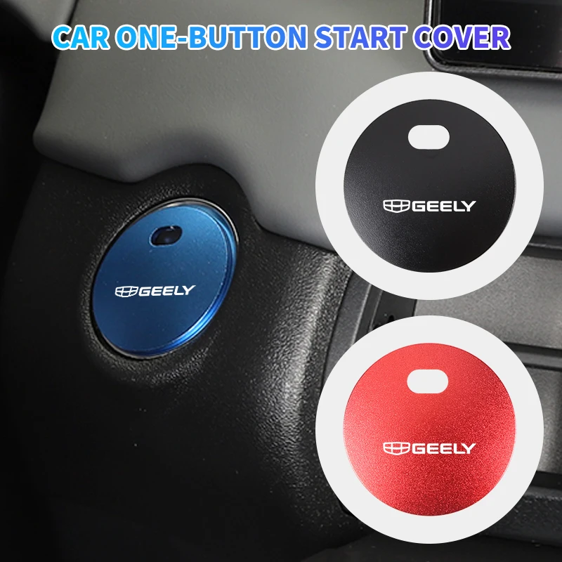 Car One-Touch Start Cover Button Protector Case Ignition Switch Cap For Geely Atlas Boyue NL3 X6 EX7 Emgrand X7 SUV GT GC9 Borui