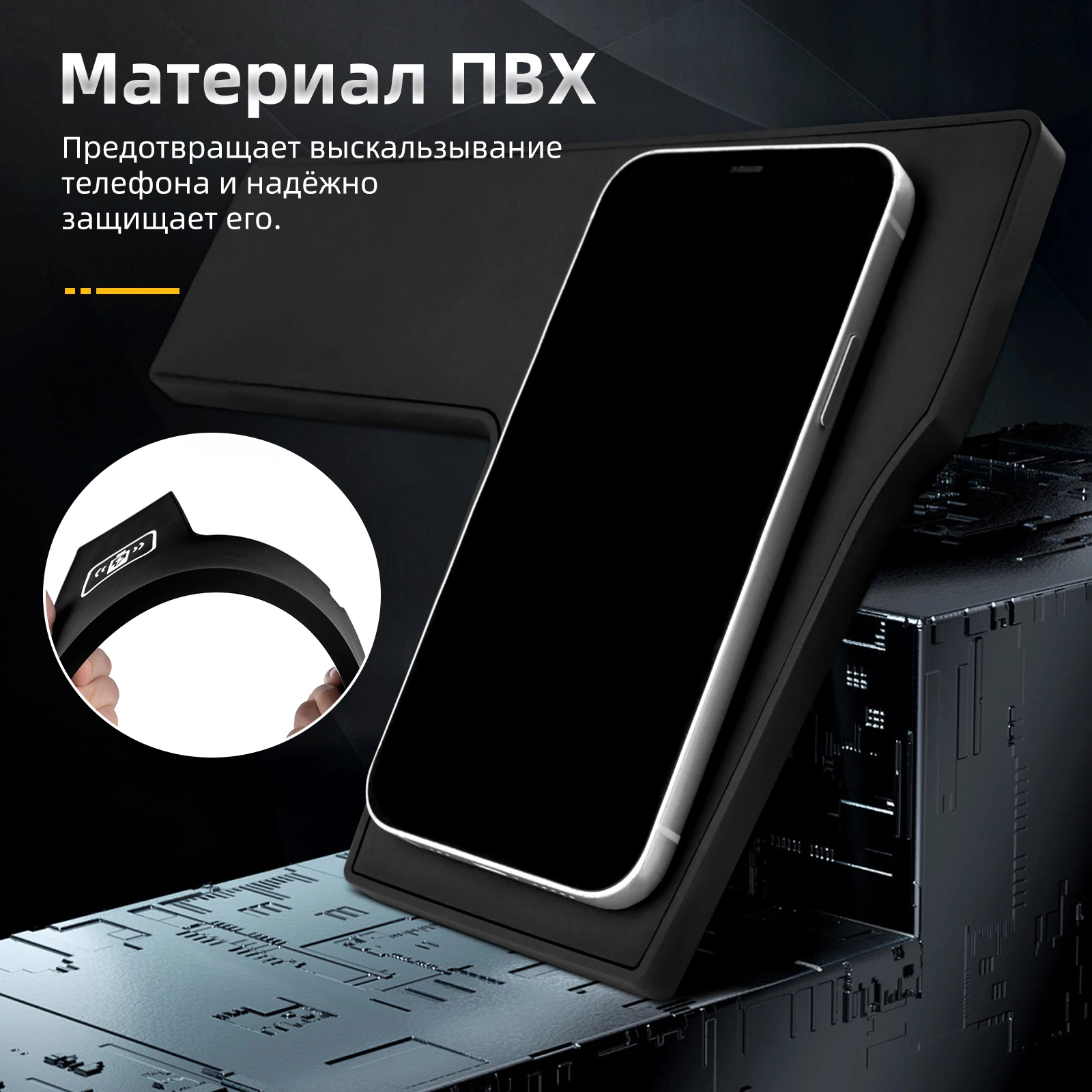 شاحن سيارة لاسلكي لسيارة تويوتا هايلاندر XU70 2020 2021 2022 2023 2024 2025، حامل شحن سريع لهاتف iPhone، شاحن 15 وات