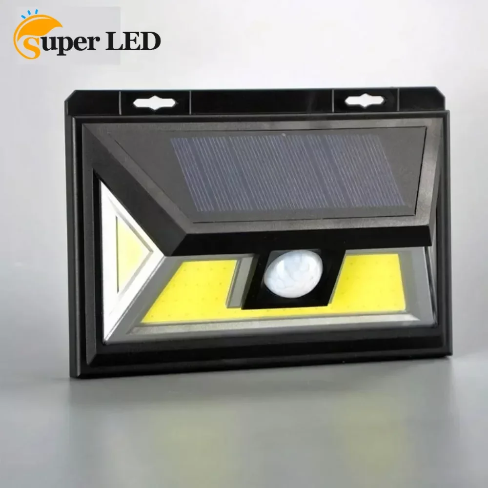 Luz de pared COB de energía Solar impermeable, Sensor de movimiento, luces de jardín, lámpara de pared inalámbrica para exteriores, jardín, Patio, cubierta