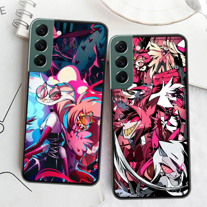 Anime H-Hazbin-H-Hotel Phone Case For Samsung S25+ Galaxy Note 20 Ultra 10 Lite 9 8 M12 M21 M30S M31 M32 M51 M52 S8 S7 J8 J6 J4