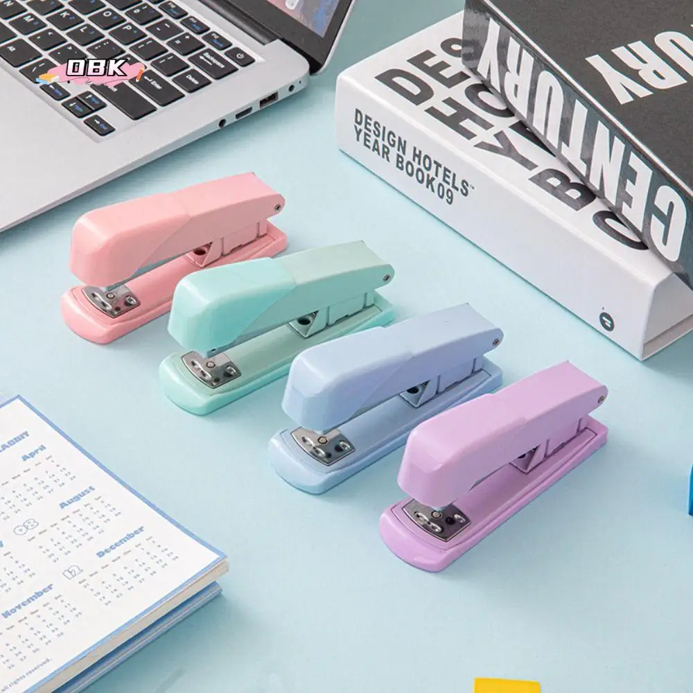 

Macaron Color Labor-Saving Stapler Multi-function Large Size Paper Stapling Machine Efficient Simple Stapling Tools