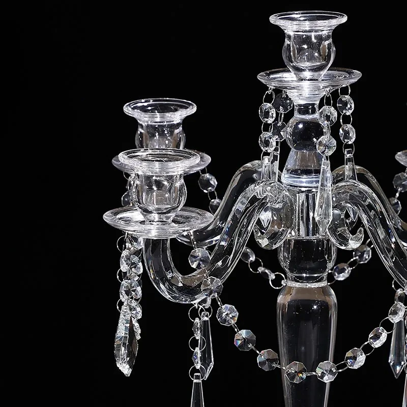 European crystal candlestick ornament romantic candlestick wedding planning ornament simple dining table candlestick props
