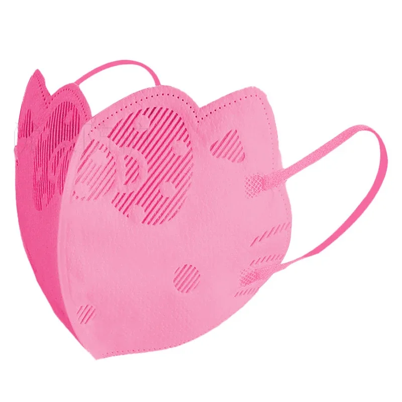 Mascarilla de Hello kitty para adulto, máscara de Color 3D, regalo tridimensional, 10 unidades