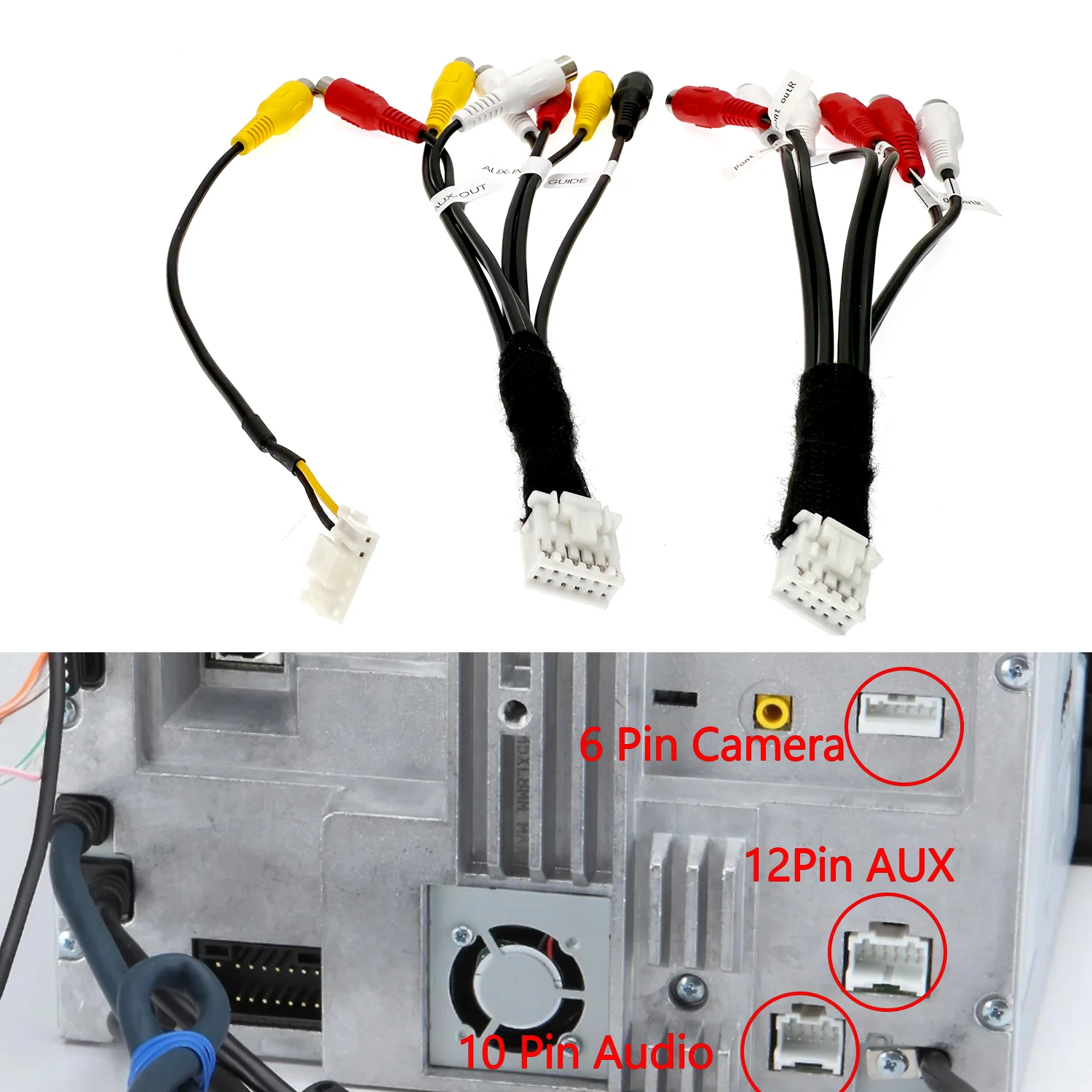Rádio do carro câmera de áudio parque invertendo traseiro dianteiro sub rca out cabo harnes para alpino INA-W900 INA-W900BT INA-W910 IVA-NAV10