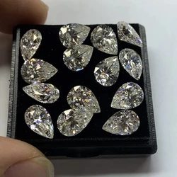 White Sapphire 20.0Ct 12x16mm Pear Faceted Cut Shape AAAAA VVS Loose Gemstone