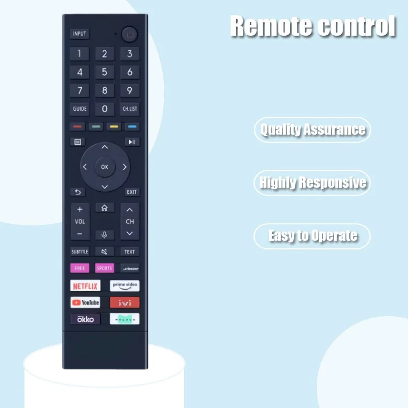 Applicable to Hisense TV Remote Control Replace ERF3E80H Compatible with 43A6BG 43A6G 50A6BG 50A6G 55A6G-ABWO Models