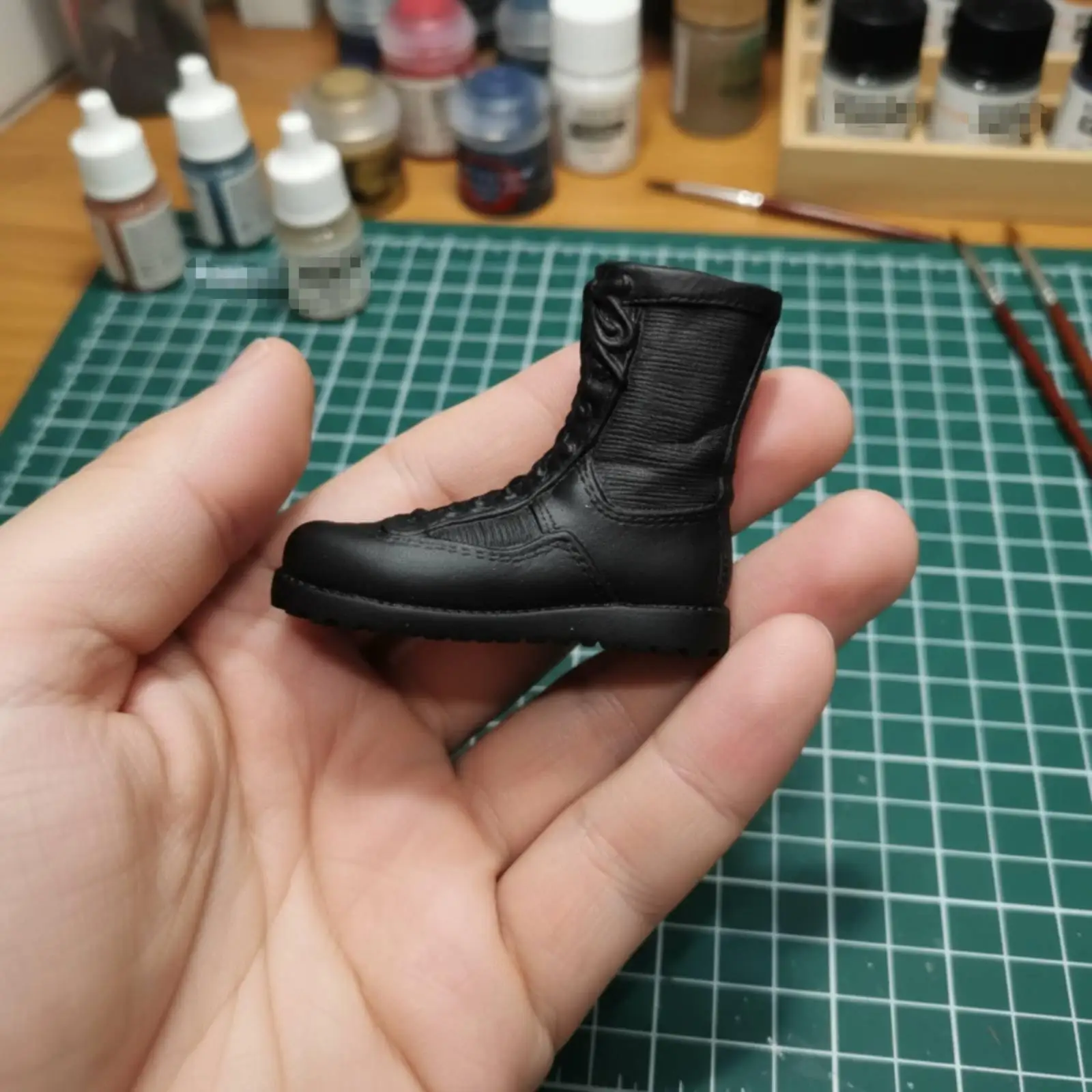 Action Figure Soldier Boots 1 6 Scale Vinyl Flexible Realistic Toy Shoes for 12 Inch Diorama Builds