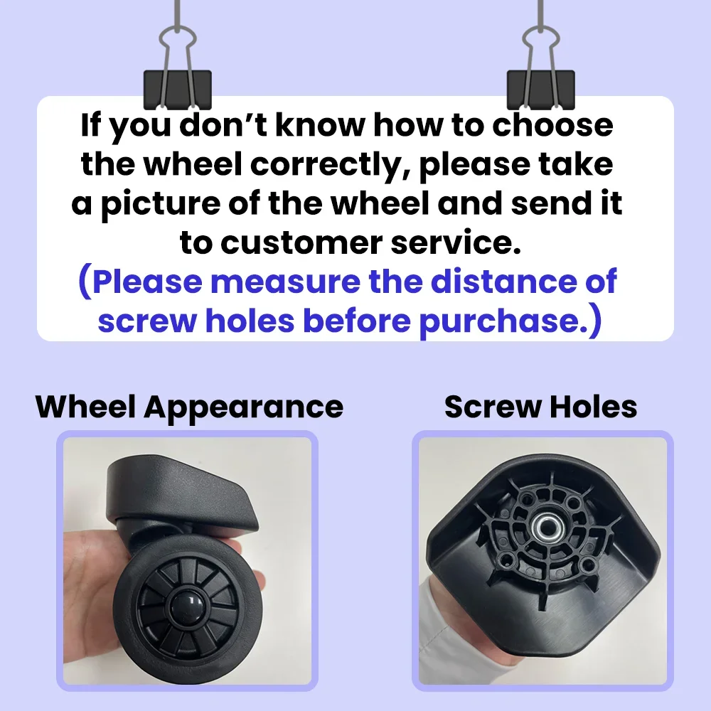 For HINOMOTO HRZWV  For Replacement Parts Wheels Luggage360°Rotating Suitcase Wheels  Swivel High Wear-Resistant Travel&Business