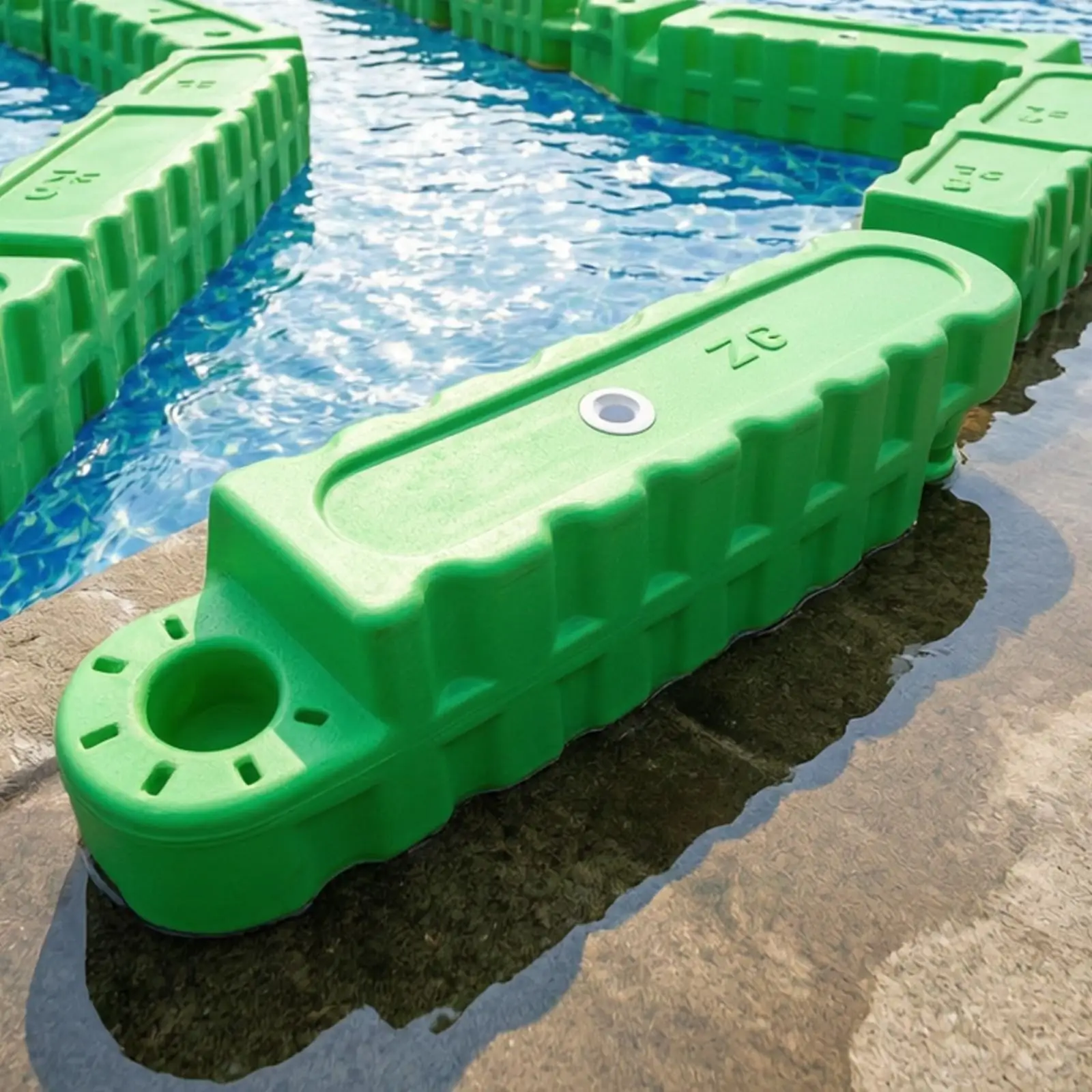 Impact Absorbing Floating Bumper Track for Swimming Pool Lane Guide Dock Bumper Marine Safety HDPE