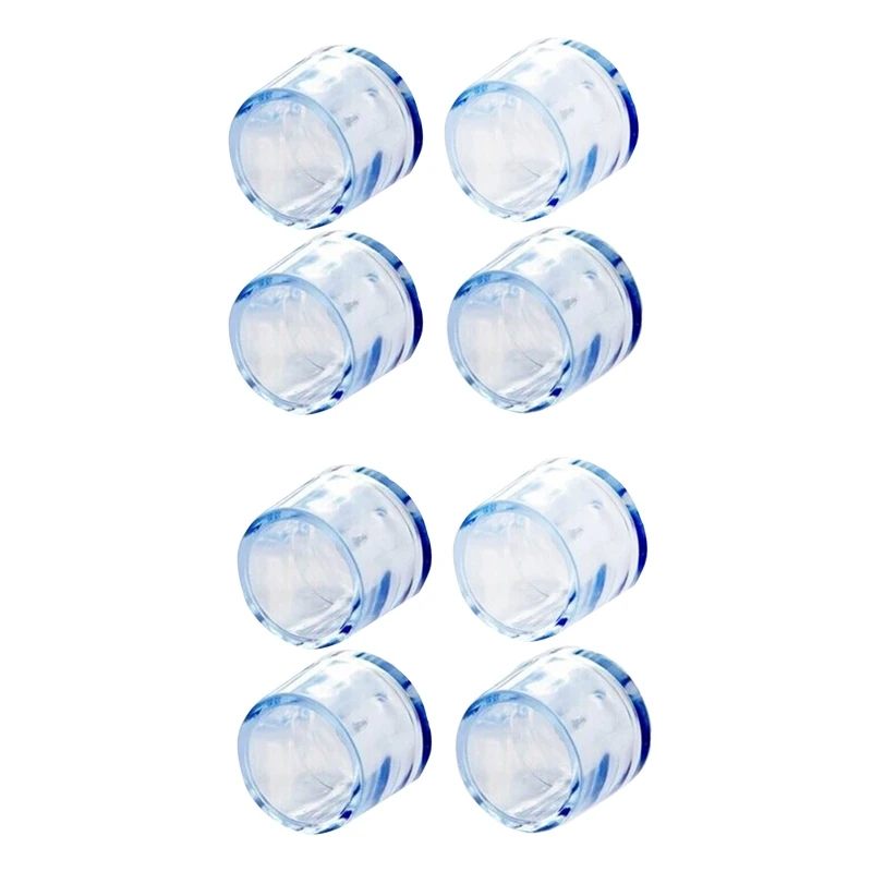 Promotion! 8Pcs Transparent Rubber Furniture Table Chair Leg Floor Feet Cap Cover Protector 15Mm