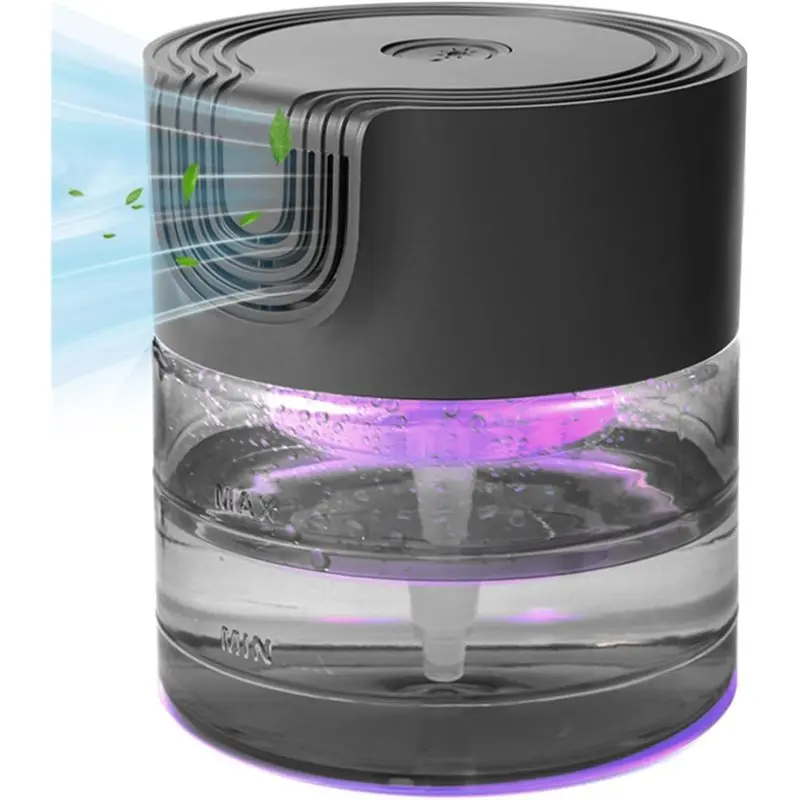 

M02K-Quiet Variable Speed Water Air Purifiers For Home, With Night Light- Water Based Technology For Bedroom, EU Plug