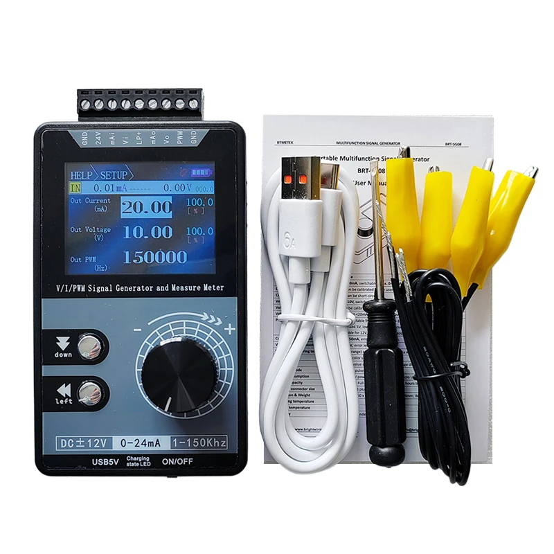 New Precision PWM Current Voltage Signal Generator 0-20mA 4-20mA 0-10V Source Simulator 0-50V 50mA Measuring Meter Calibrator