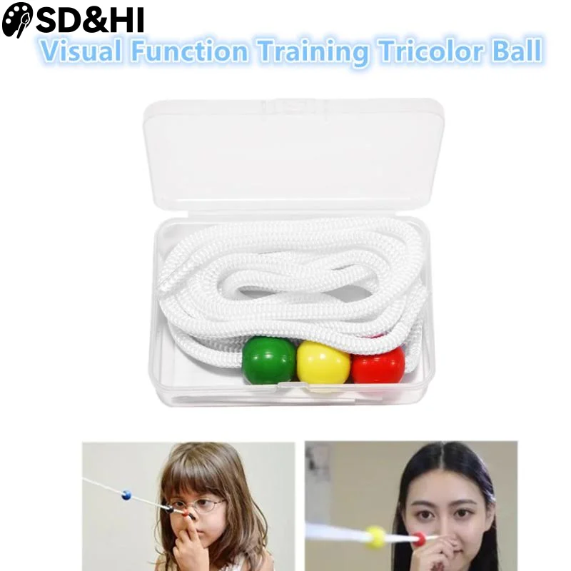 Sports Eye Sight Train Three Beads Brock String Vision Convergence Insufficiency Training Tool Target Pointing Practice