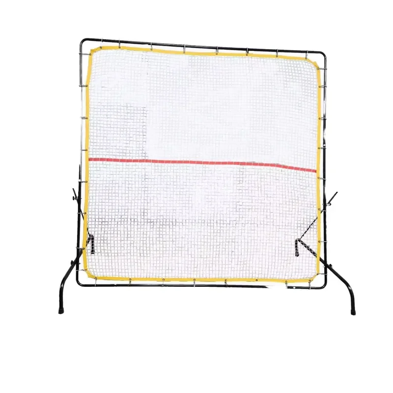 2x2m Portable Tennis Trainer with Adjustable Rebound Net Durable Steel Ground Batting Practice Equipment for Volleyball